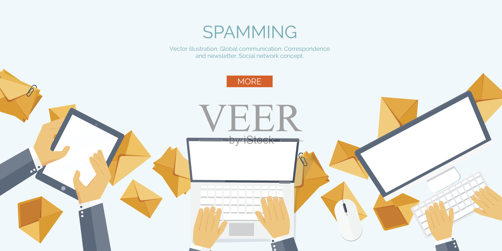 矢量插图。全球通信。社交网络,聊天。发邮件和短信插画图片素材