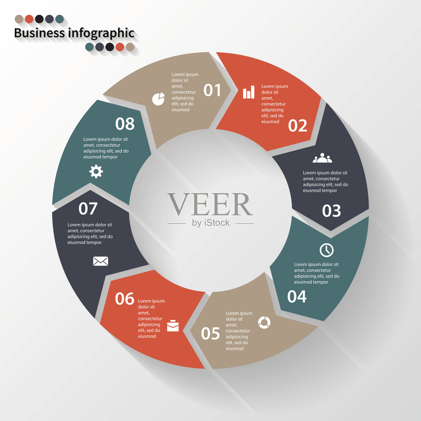 圈箭头为您的信息图形插画图片素材