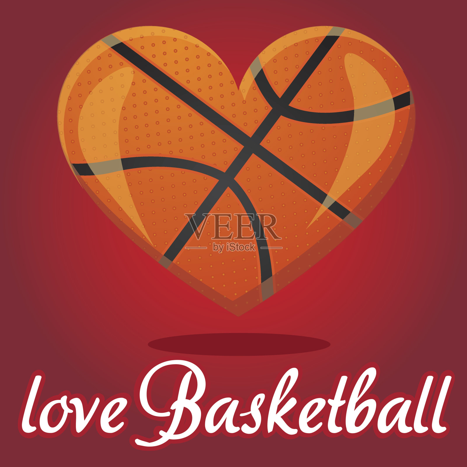 我爱篮球插画图片素材