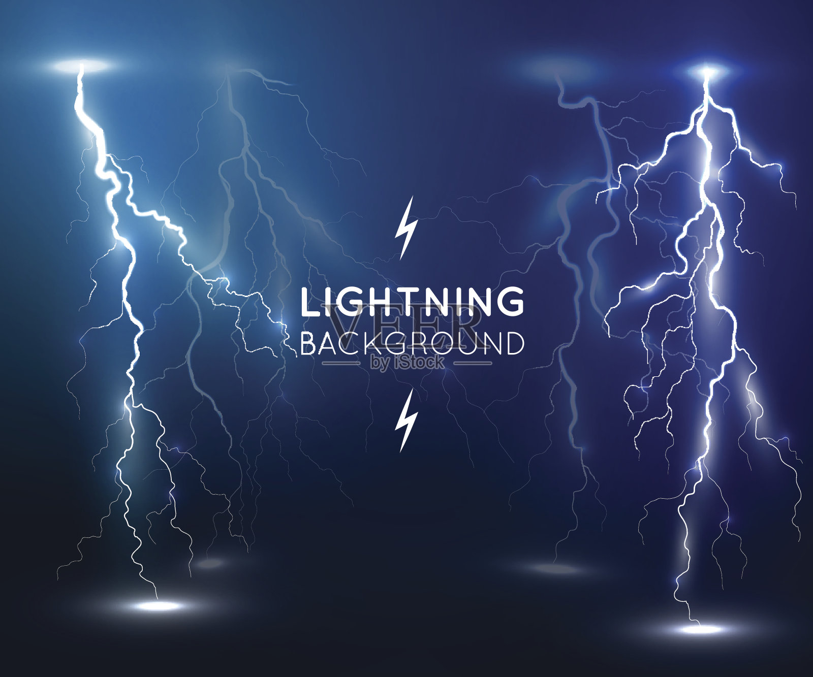 闪电袭击背景插画图片素材