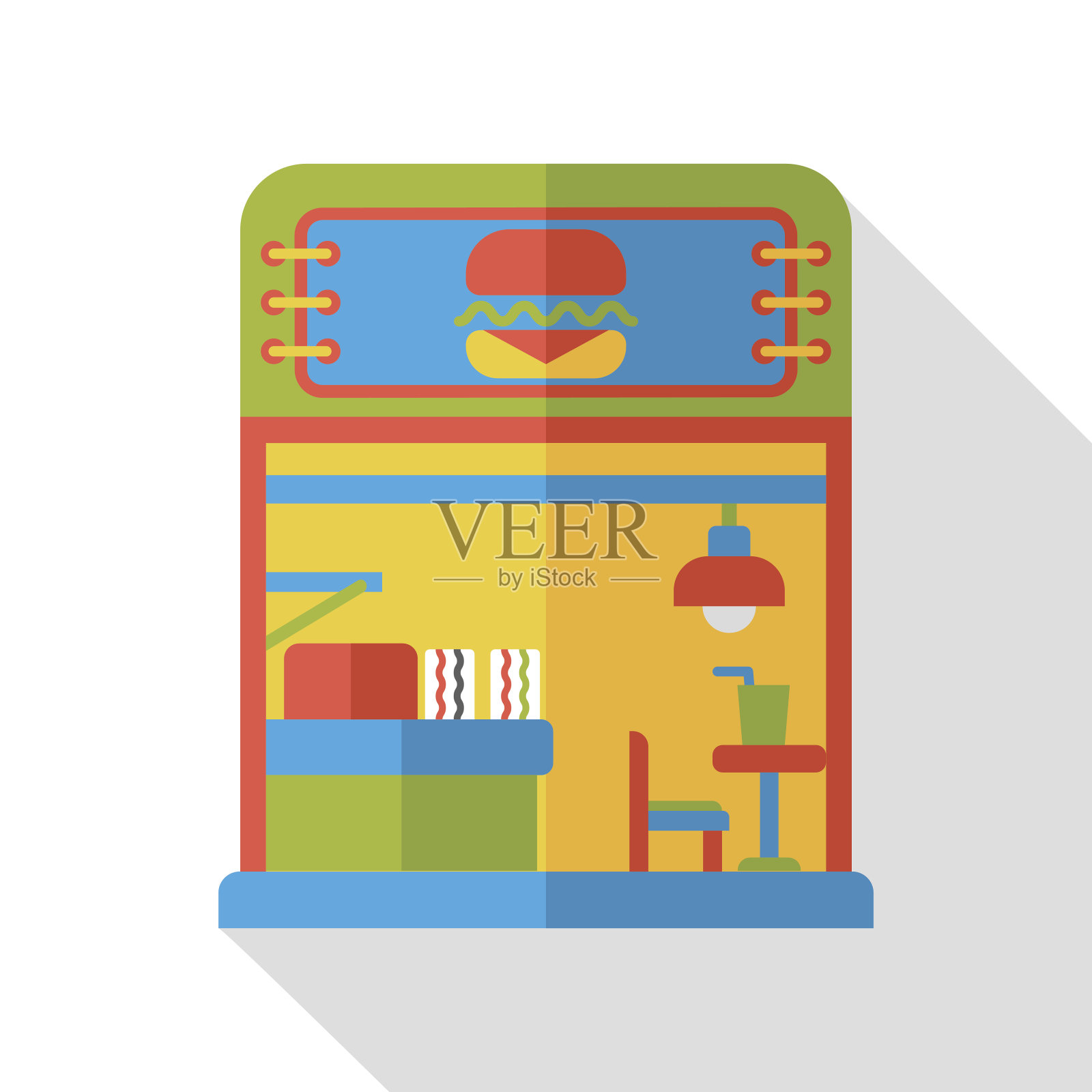 商店商店平面图标插画图片素材