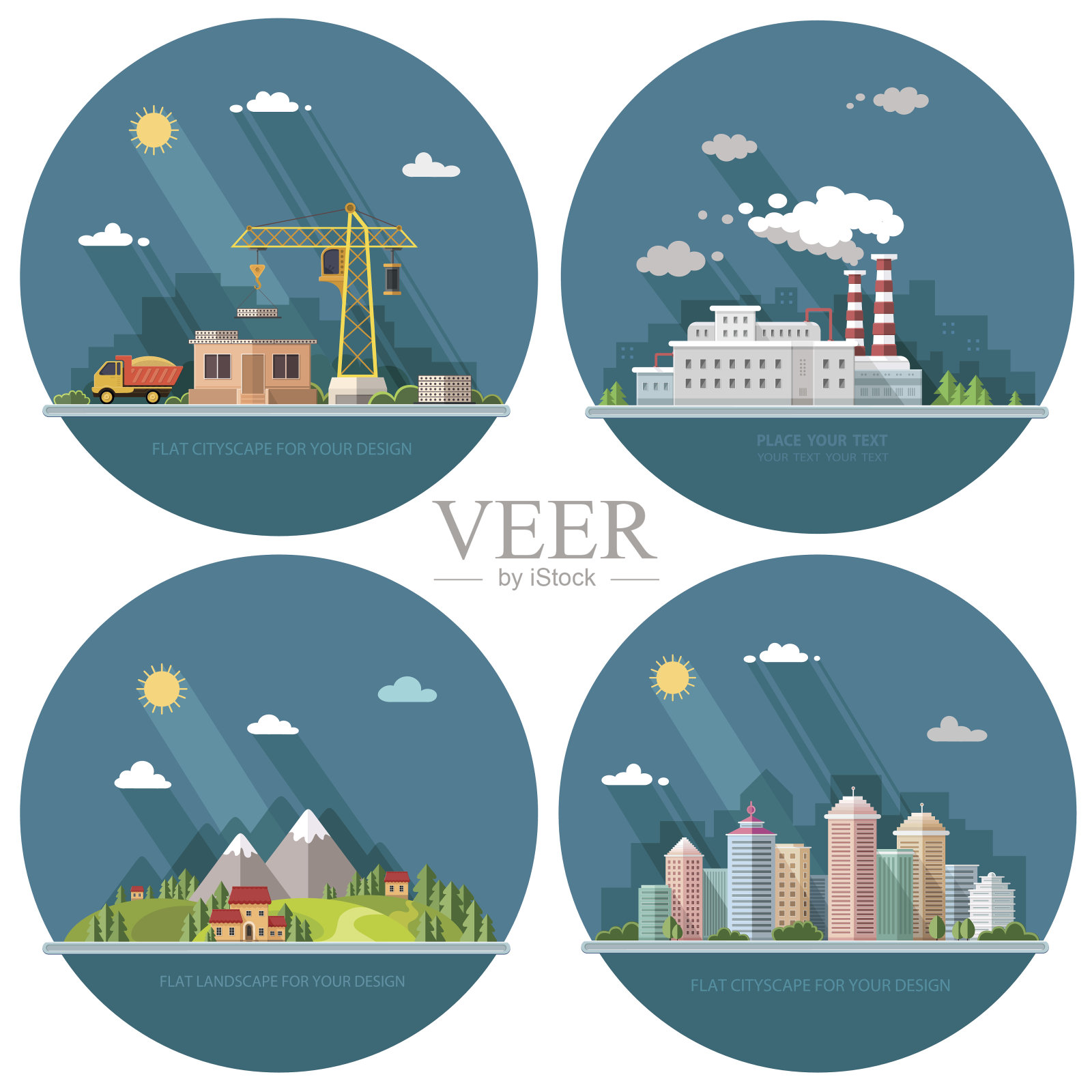 设计图标合集（扁平风格矢量插画）插画图片素材