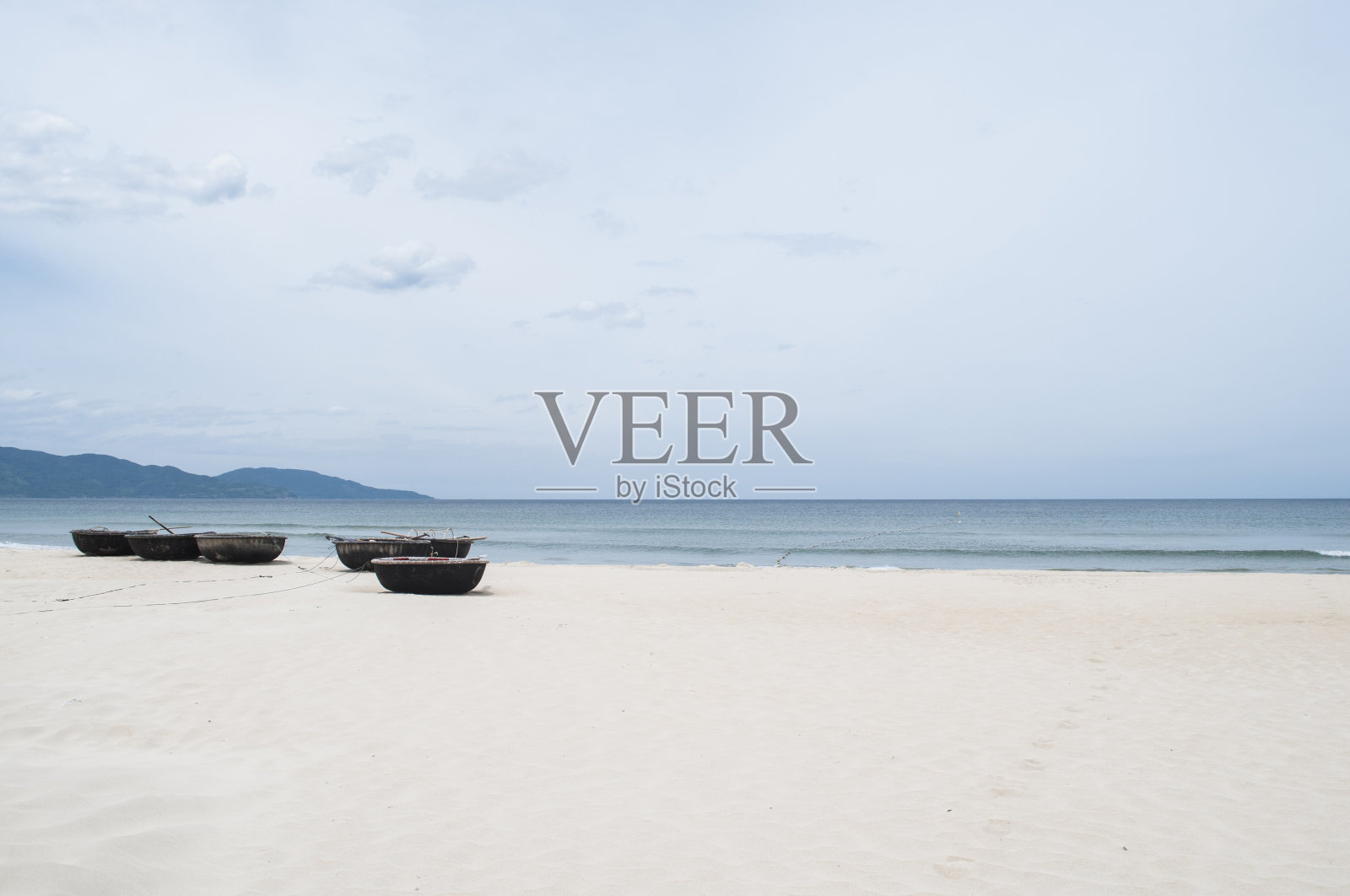 传统的越南渔船照片摄影图片