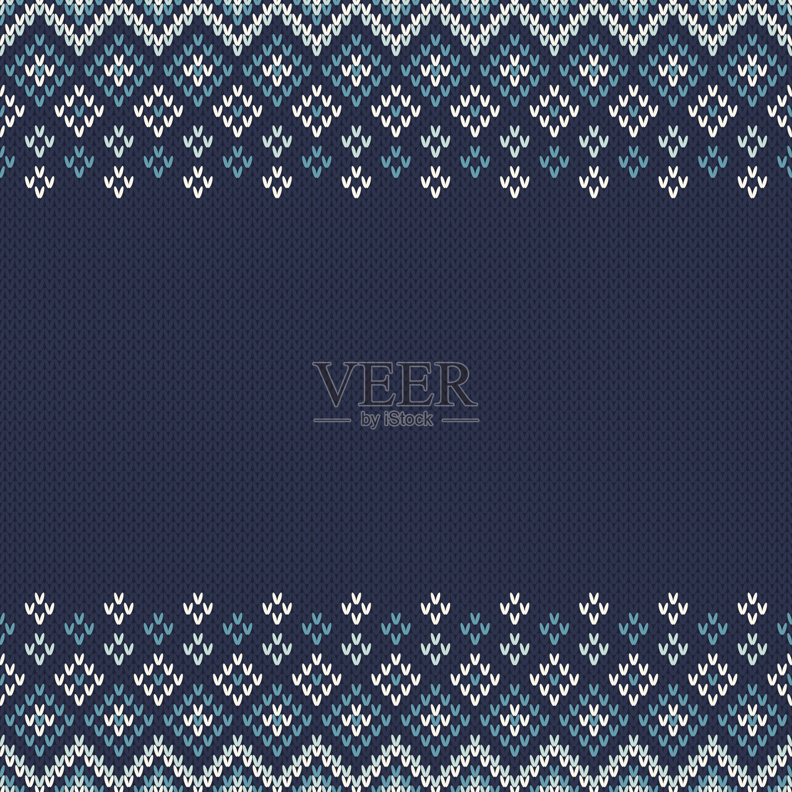 传统的Fair Isle风格无缝针织图案。圣诞节插画图片素材