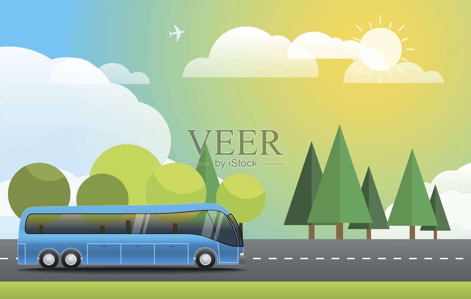 采用度假旅游理念。平面设计说明插画图片素材