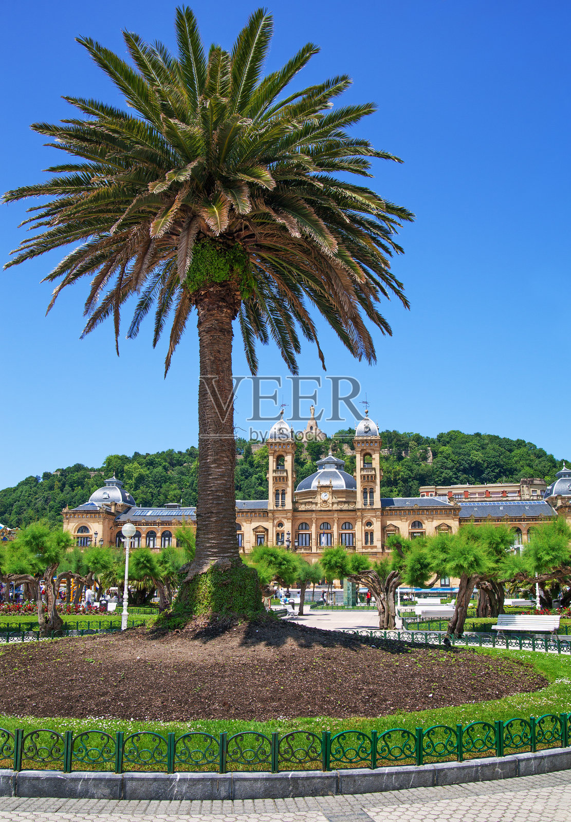 圣塞巴斯蒂安或多诺斯提亚。照片摄影图片