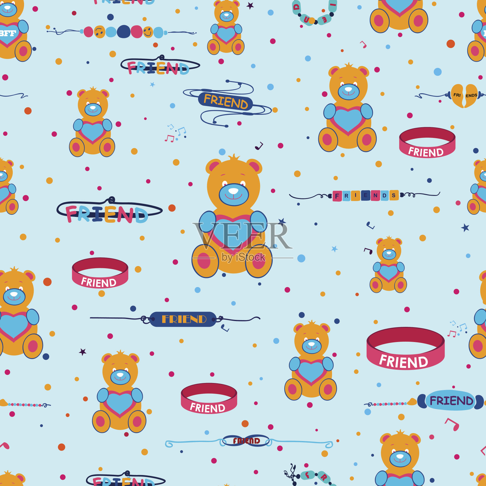 快乐的友谊日插画图片素材