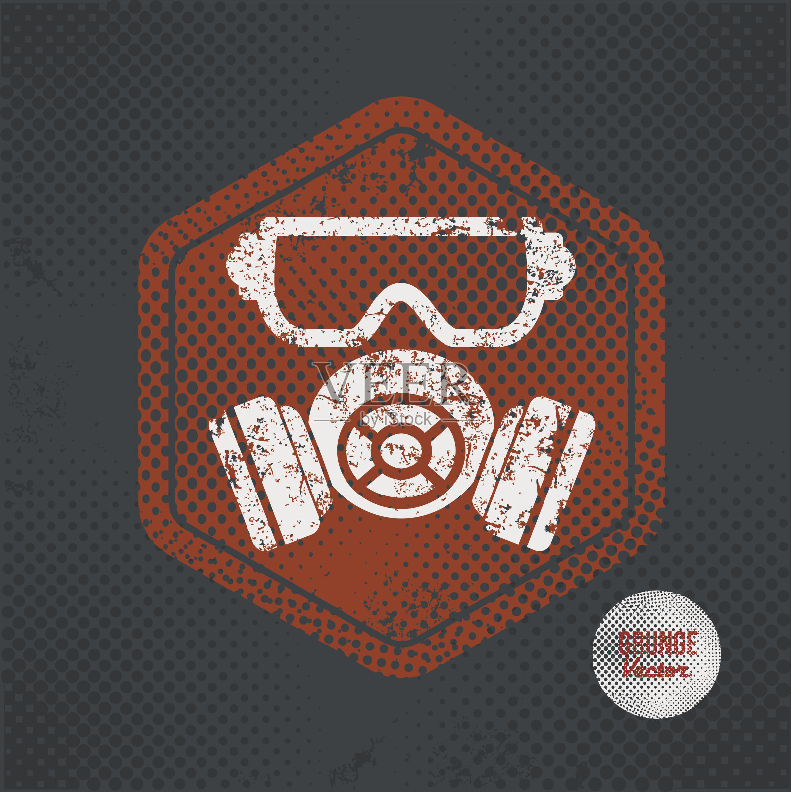 面具行业邮票设计，垃圾向量插画图片素材