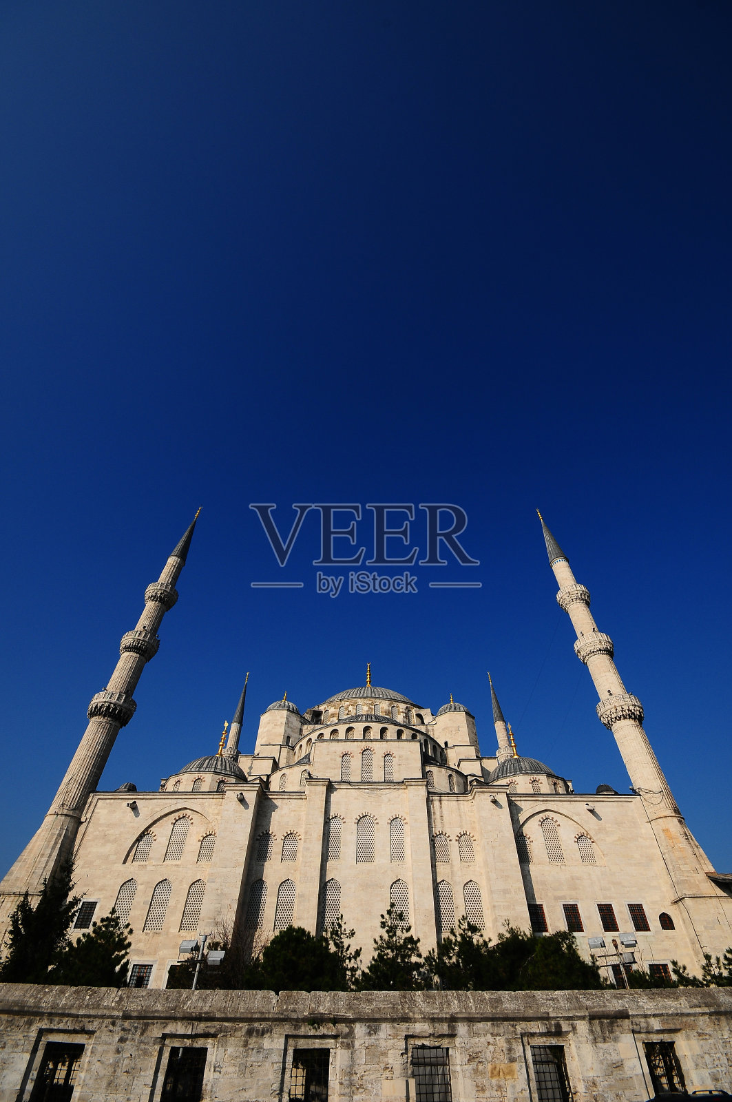 土耳其伊斯坦布尔的蓝色清真寺照片摄影图片