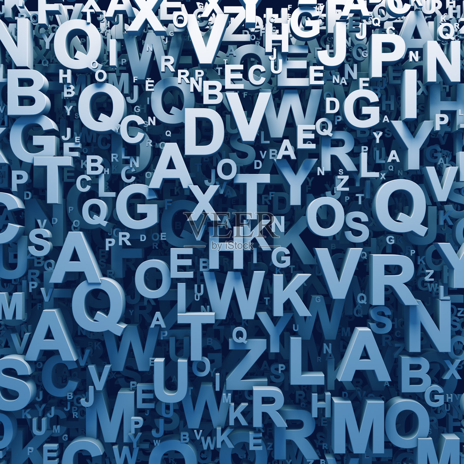 3d蓝色字母背景照片摄影图片