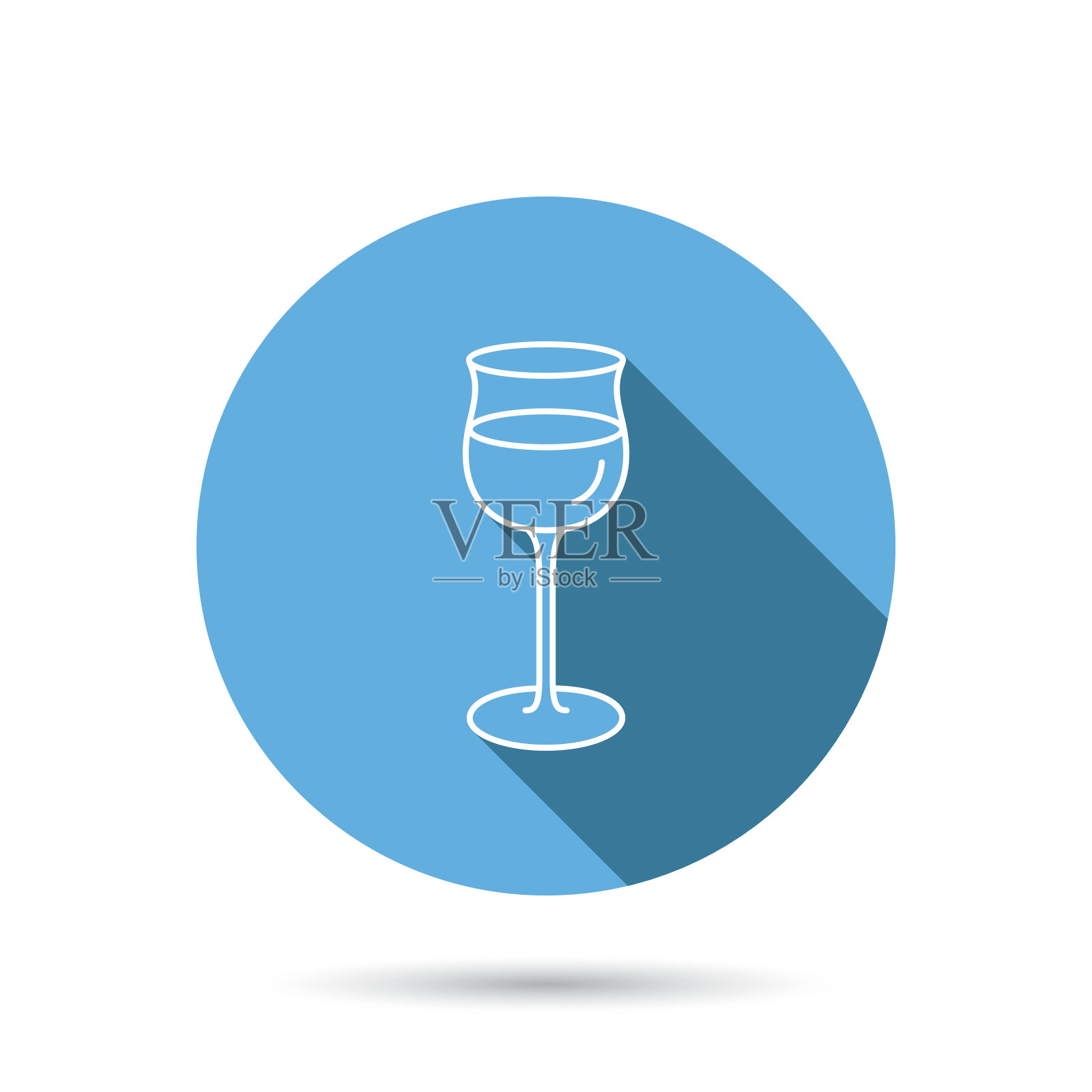 葡萄酒杯图标。杯状的迹象。设计元素图片