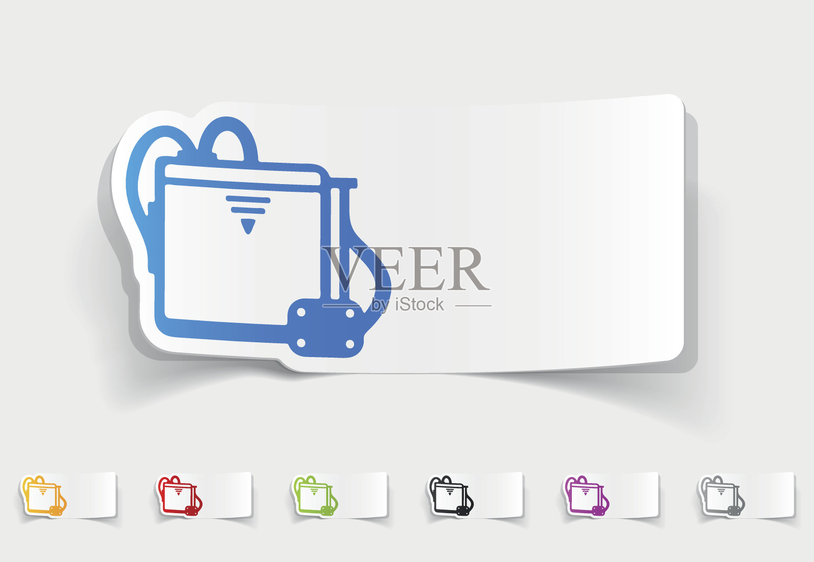 现实的设计元素。3 d打印机插画图片素材