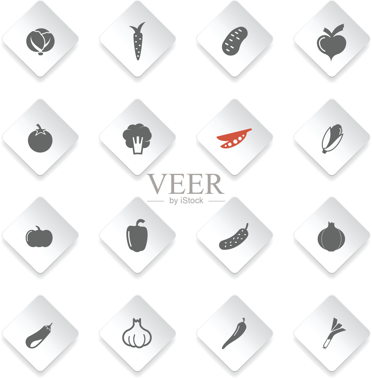 蔬菜简单的图标图标素材