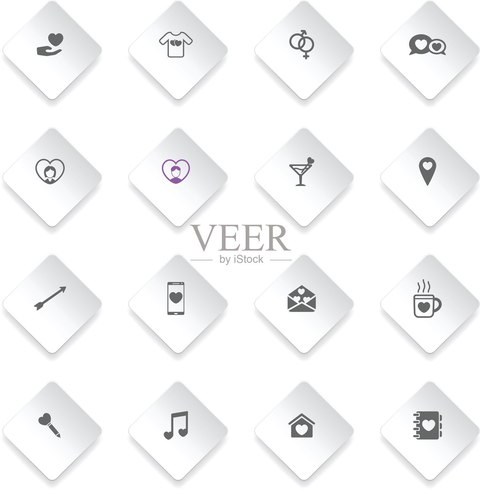 情人节只是一个简单的图标图标素材