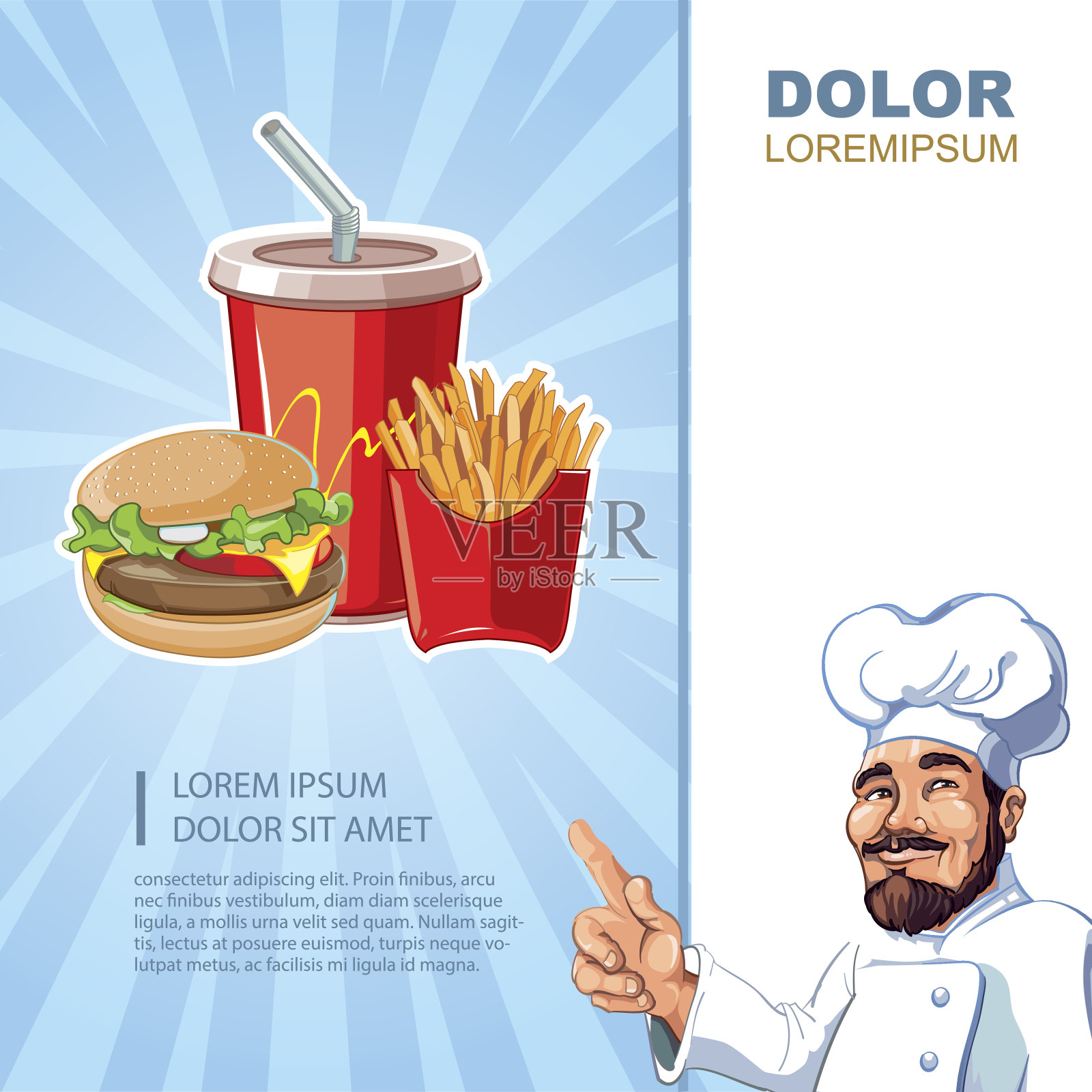 快餐插画图片素材