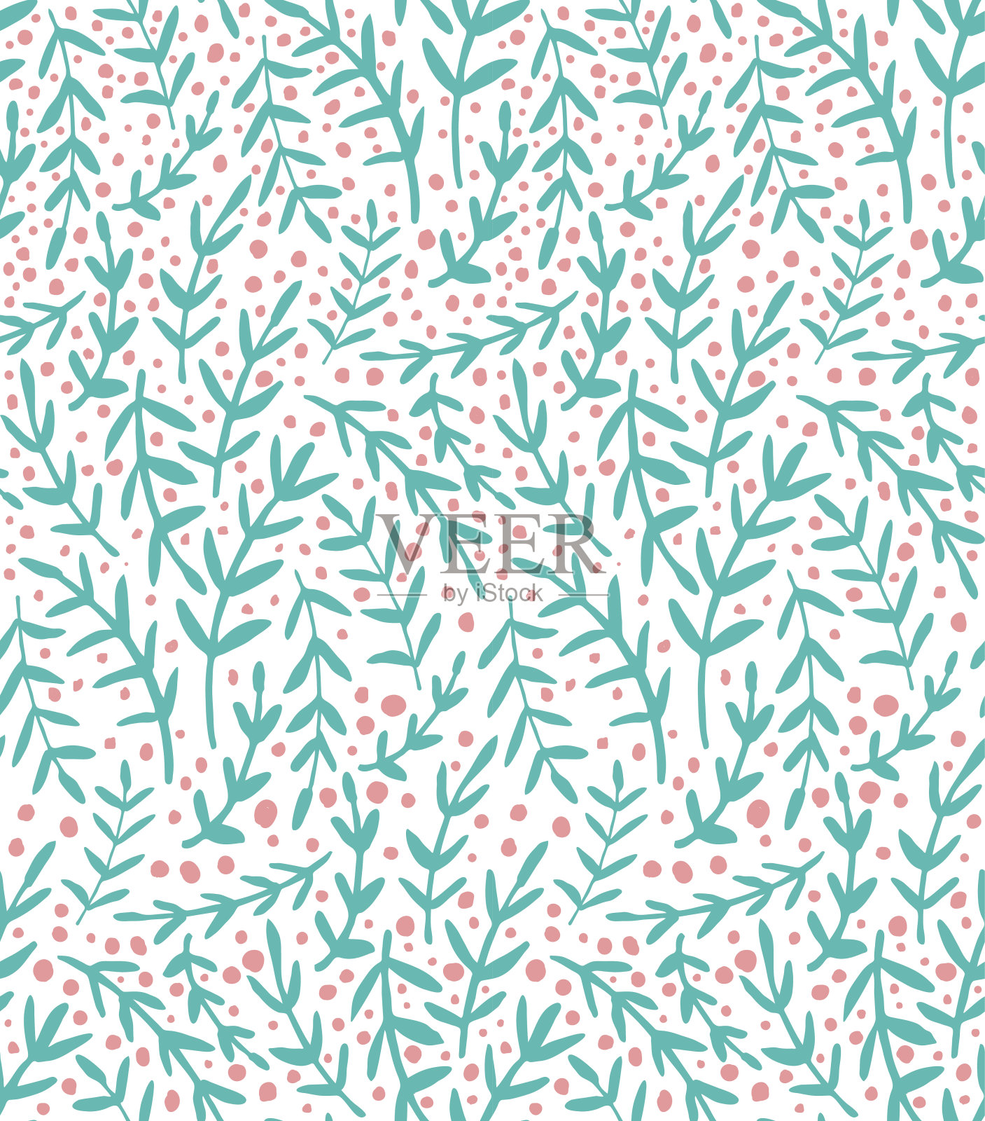 蓝色的分支插画图片素材