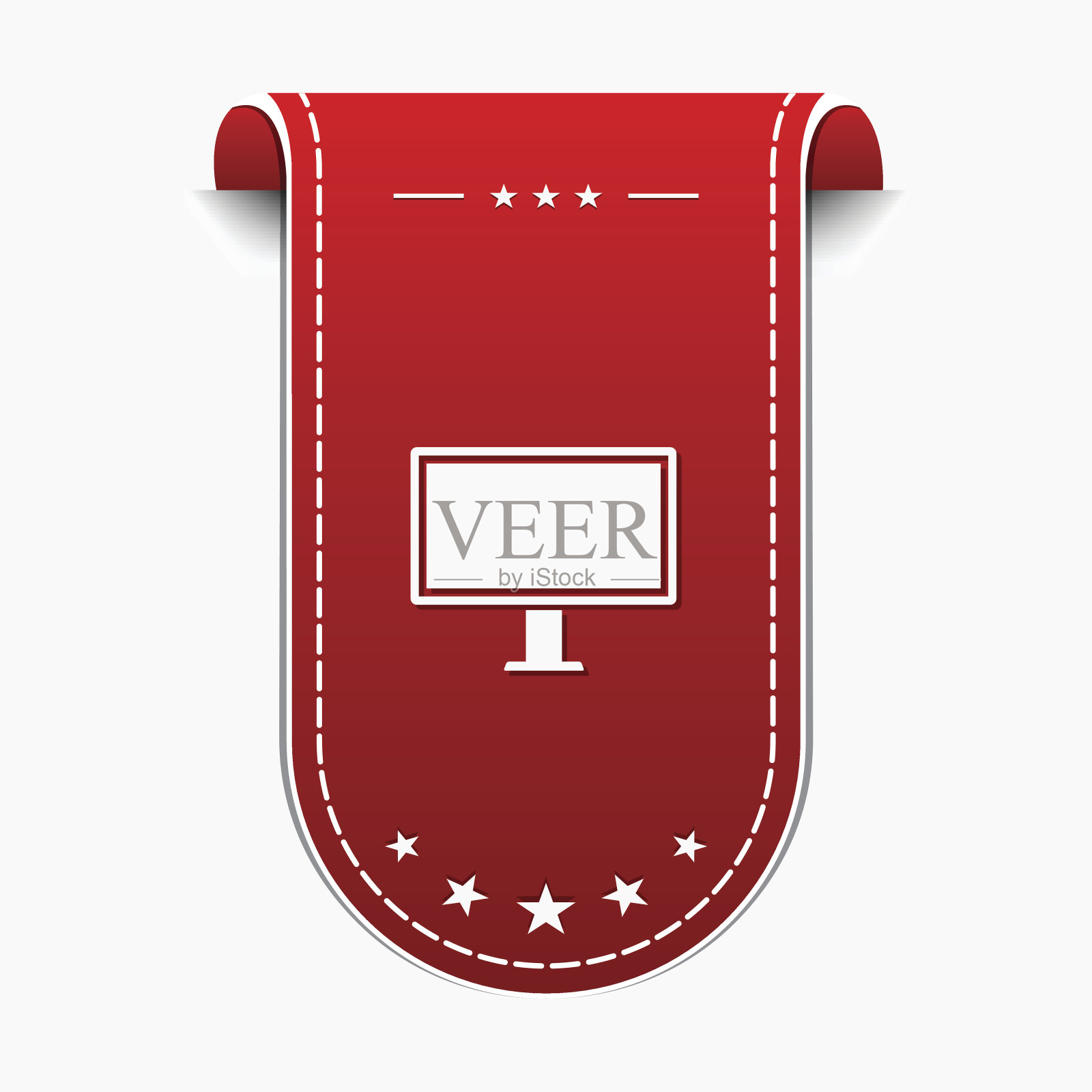 计算机红色矢量图标设计插画图片素材