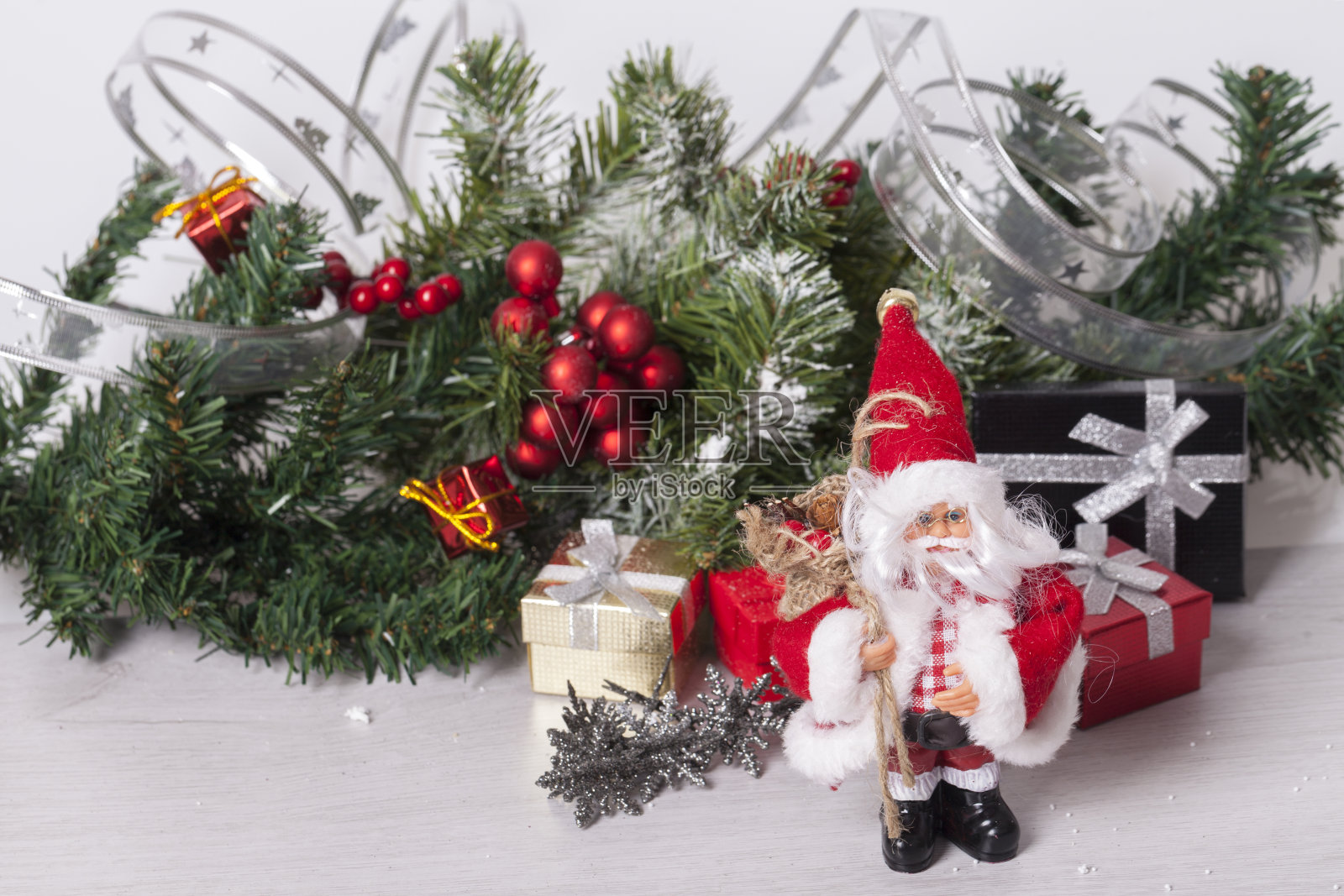 新年和圣诞节的装饰照片摄影图片