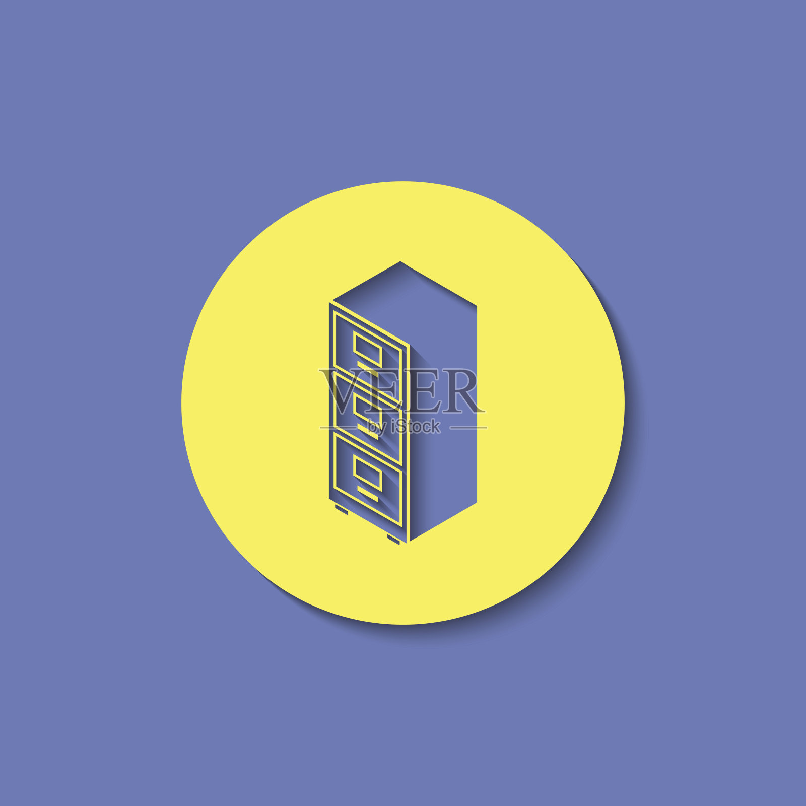 存储柜等距3d图标插画图片素材