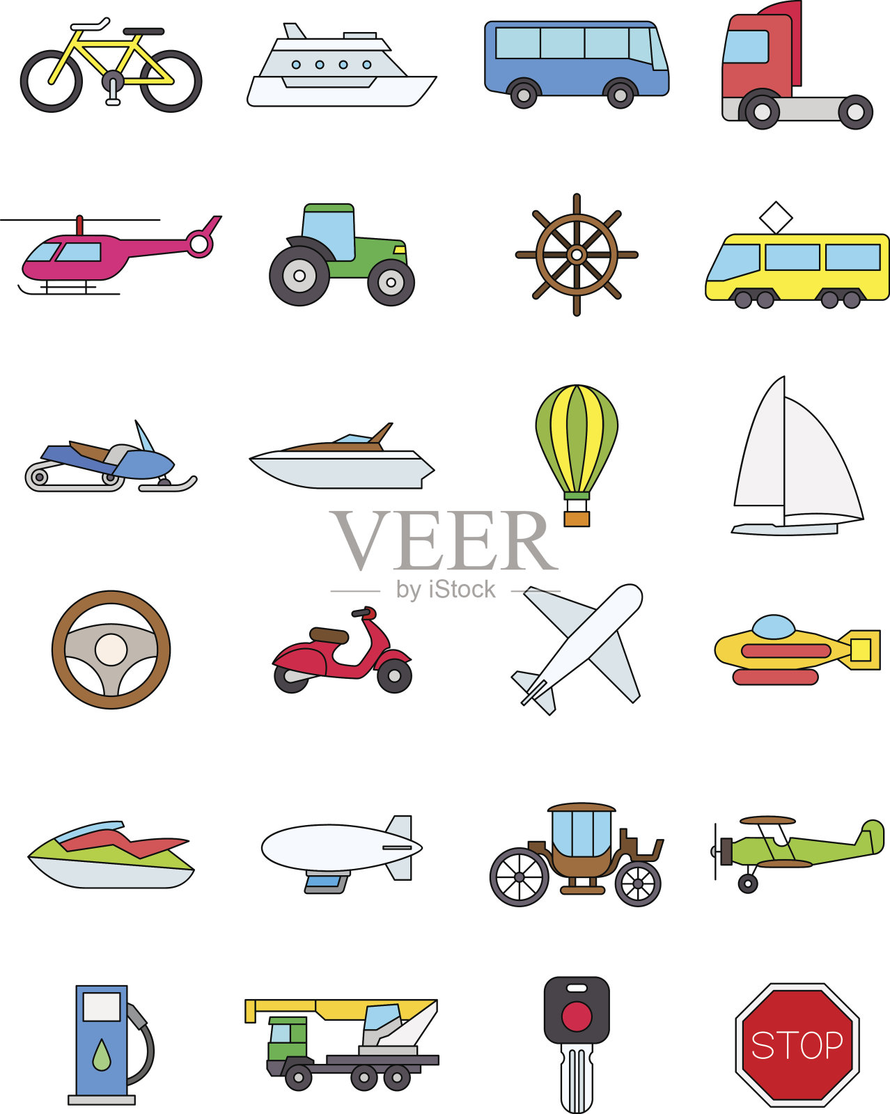 颜色传输图标集图标素材