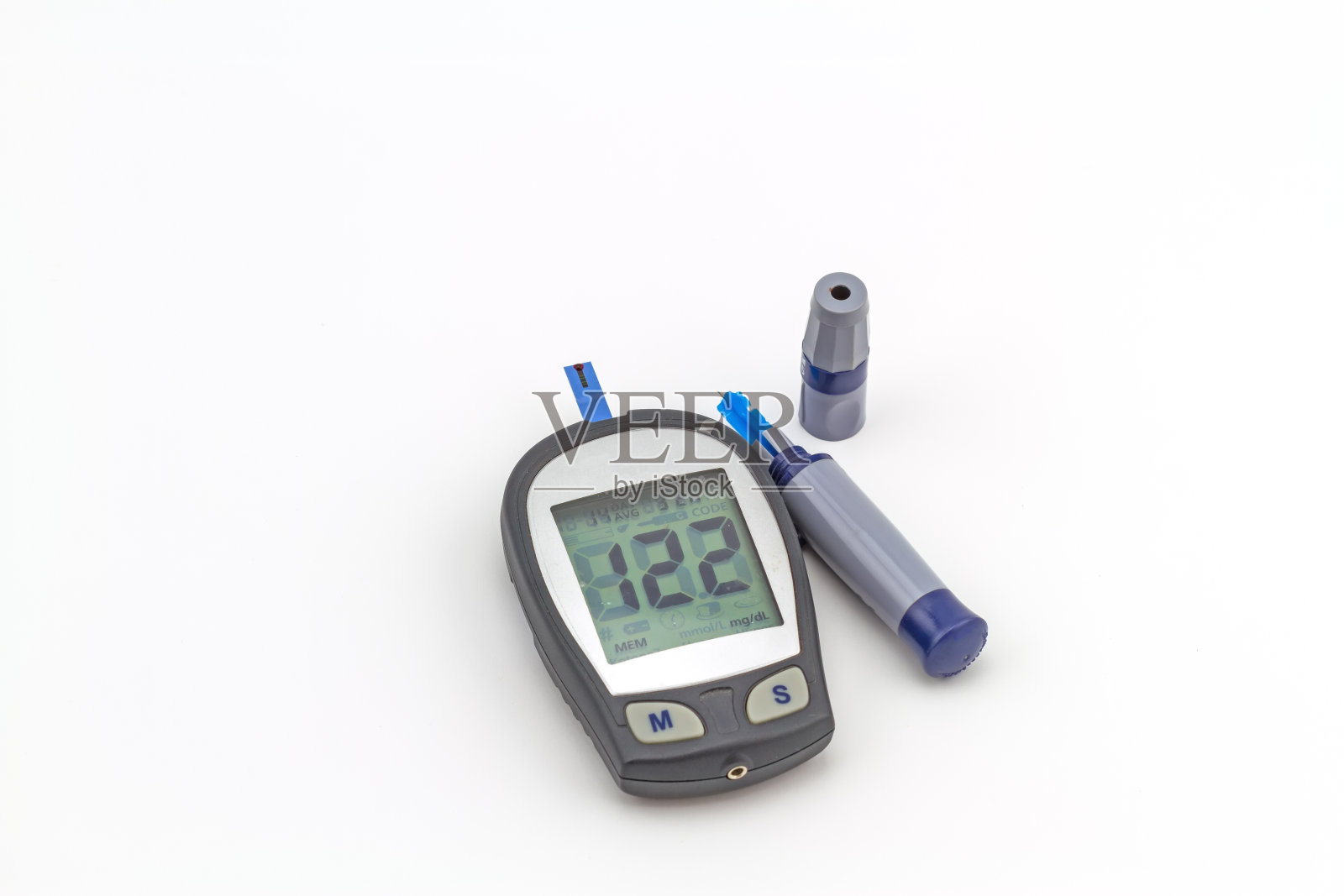 血糖值是用手指测量的照片摄影图片