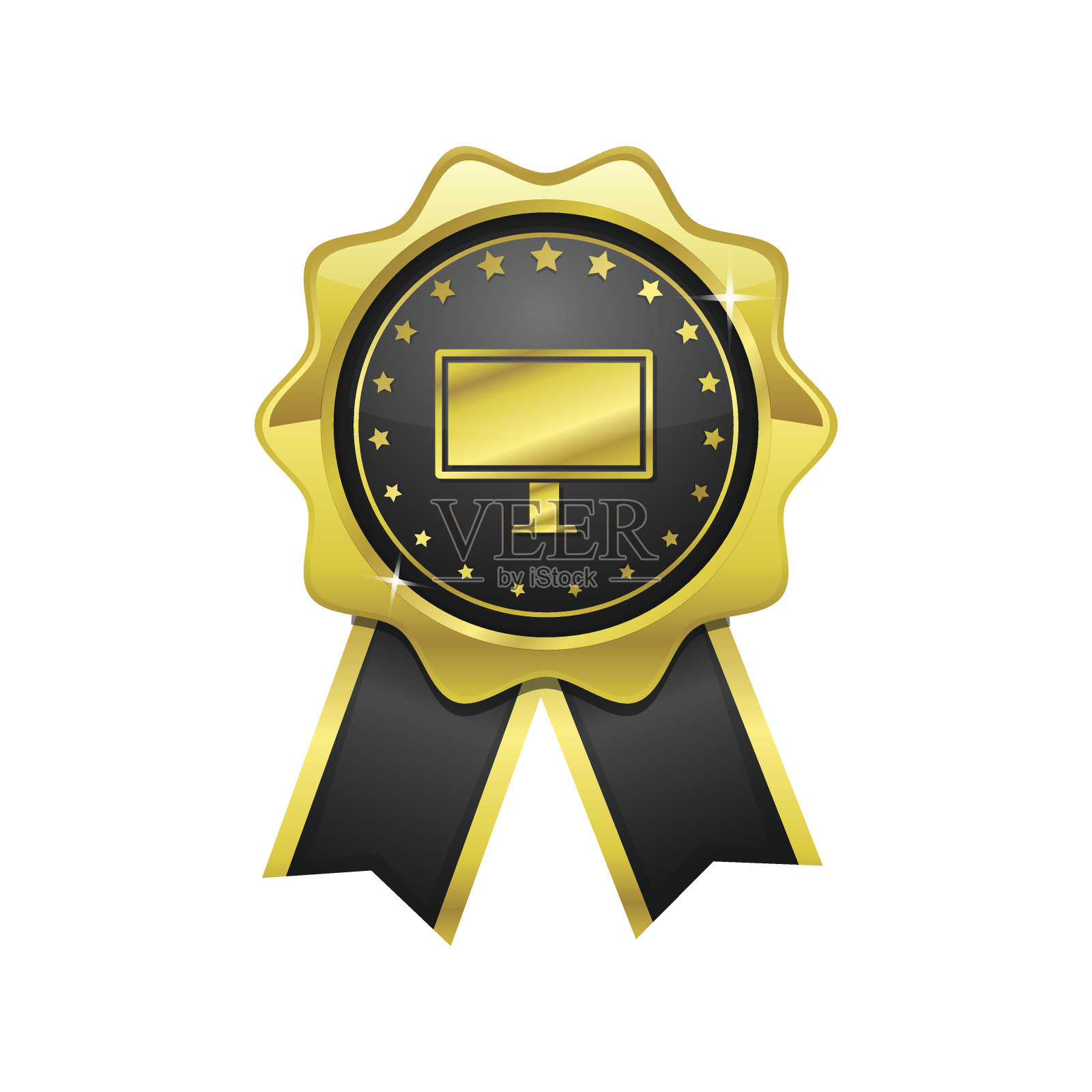 计算机金色矢量图标设计插画图片素材