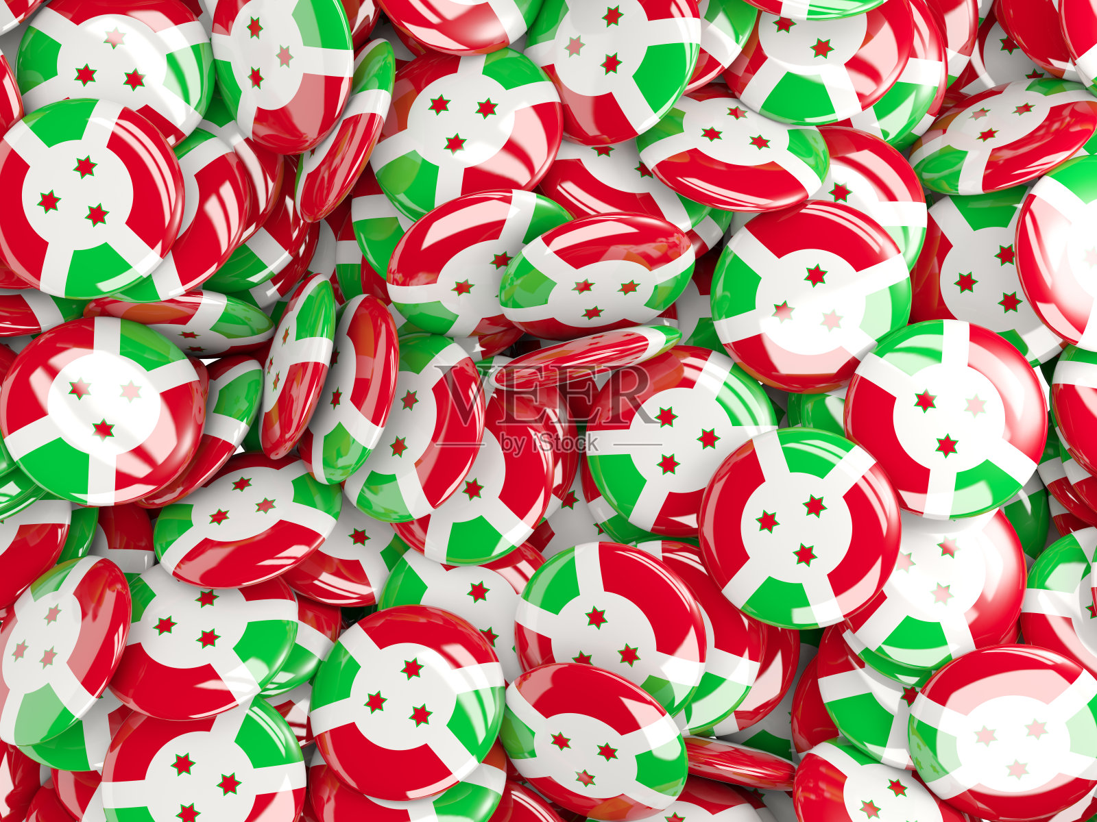 背景与圆形大头针与布隆迪国旗照片摄影图片