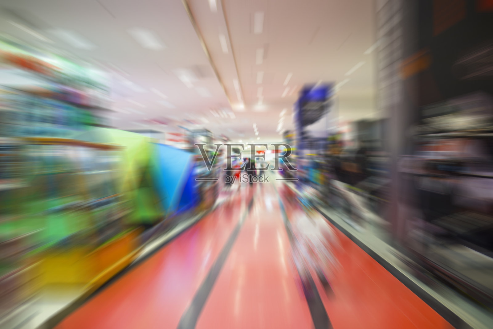 超级市场运动模糊背景照片摄影图片