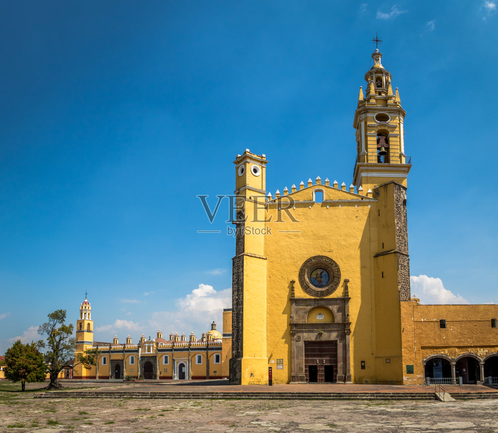 圣加百列天使长修道院 - 墨西哥普埃布拉州乔卢拉照片摄影图片