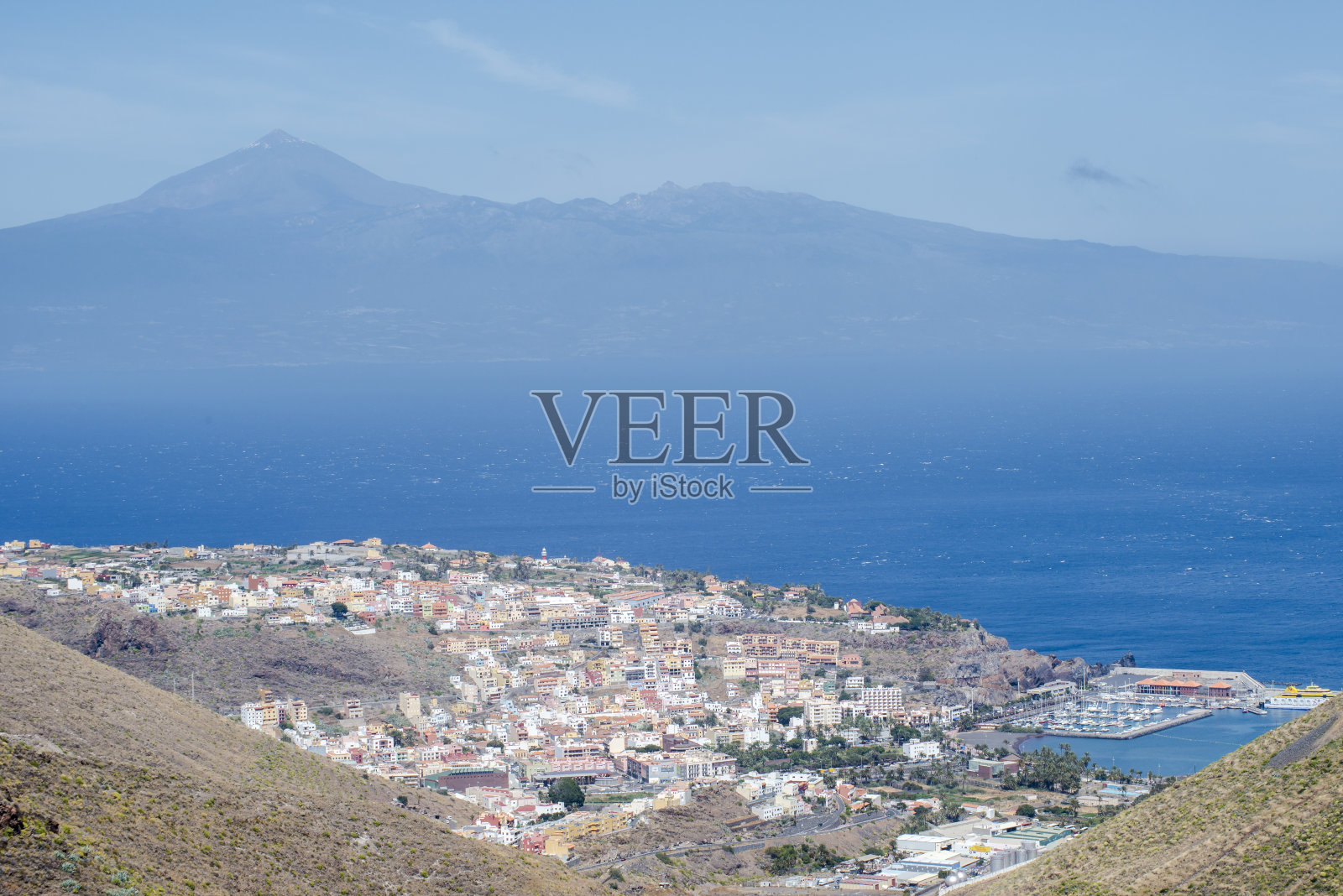 圣塞巴斯蒂安德拉戈梅拉全景，西班牙照片摄影图片