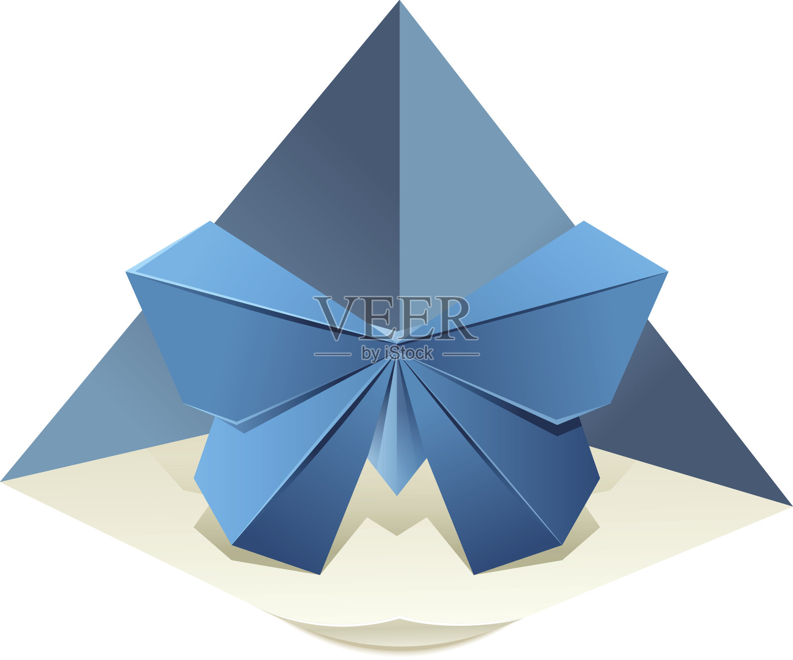 折纸蝴蝶插画图片素材