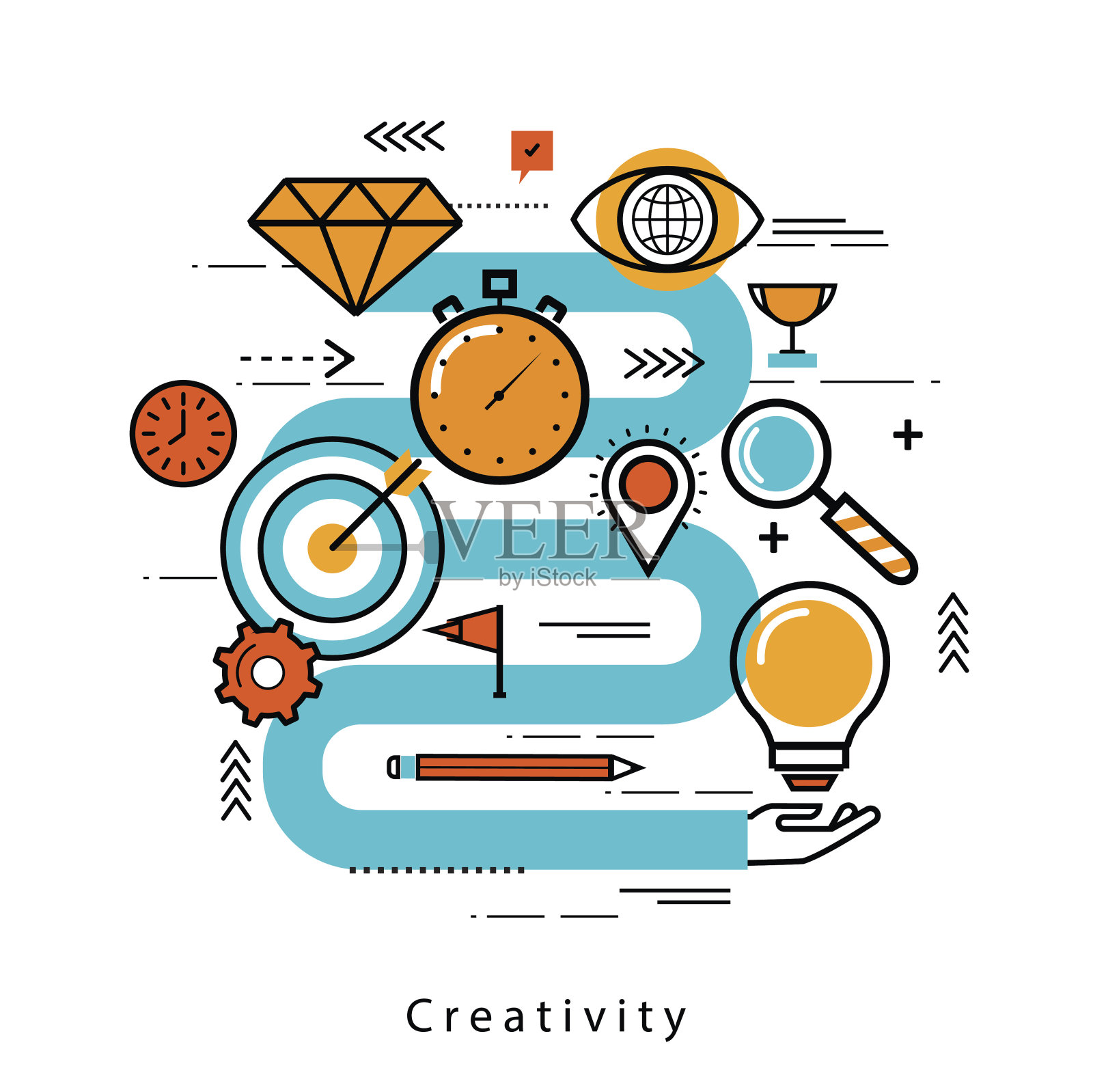 线平业务设计用于产品开发插画图片素材