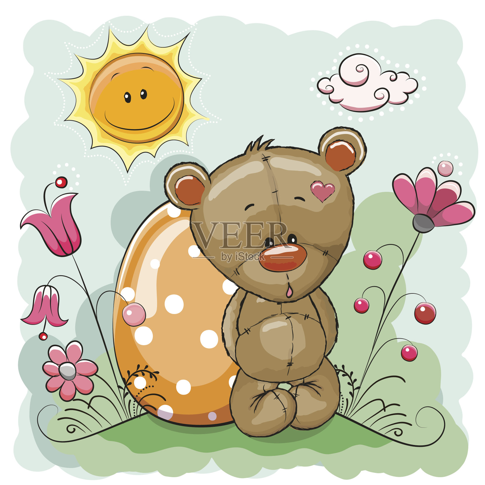 可爱的泰迪熊设计元素图片