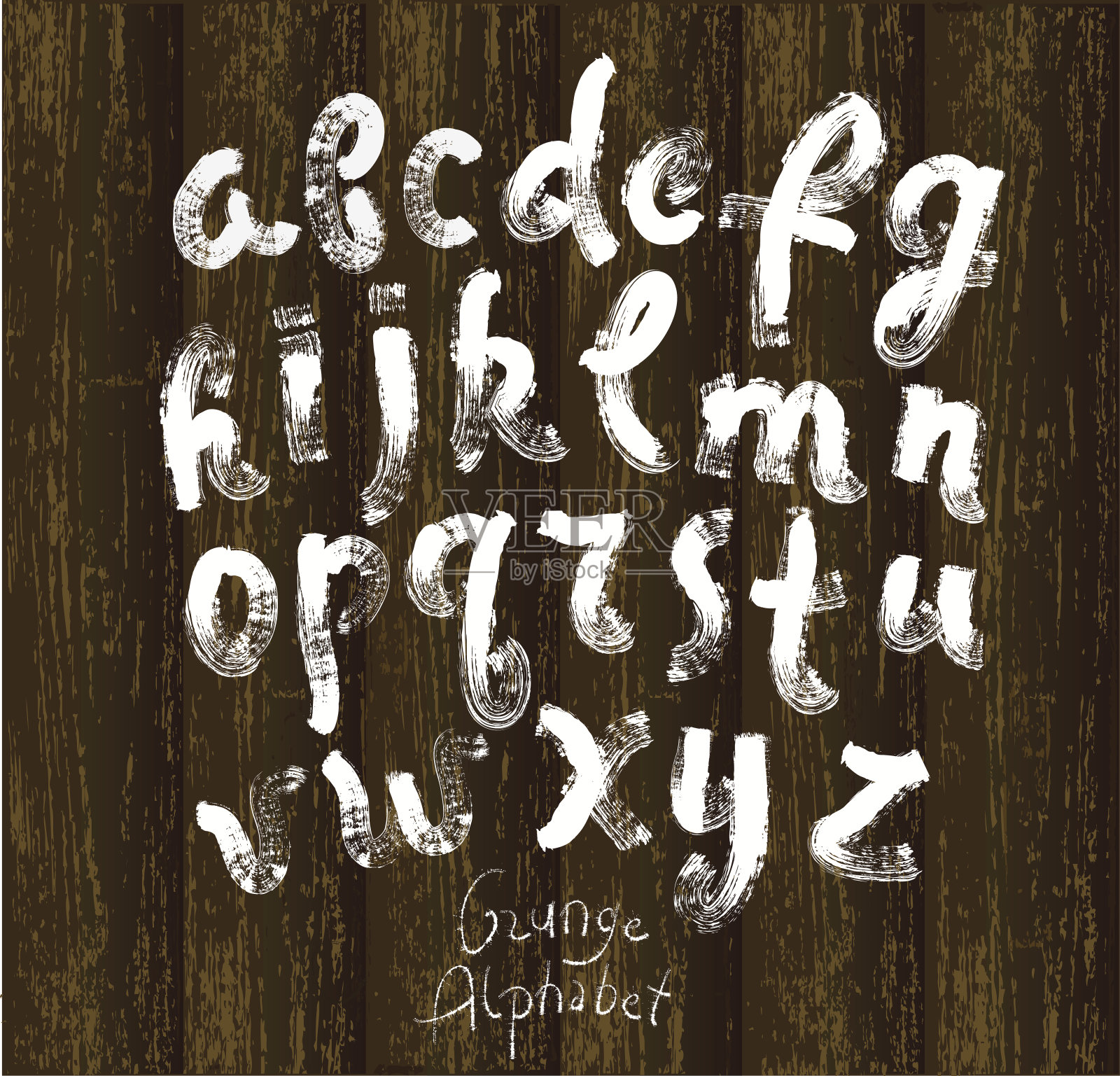 木材背景ABC插画图片素材