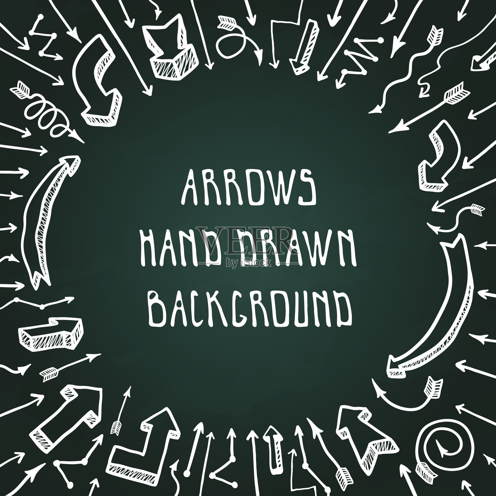 手绘箭头矢量背景插画图片素材