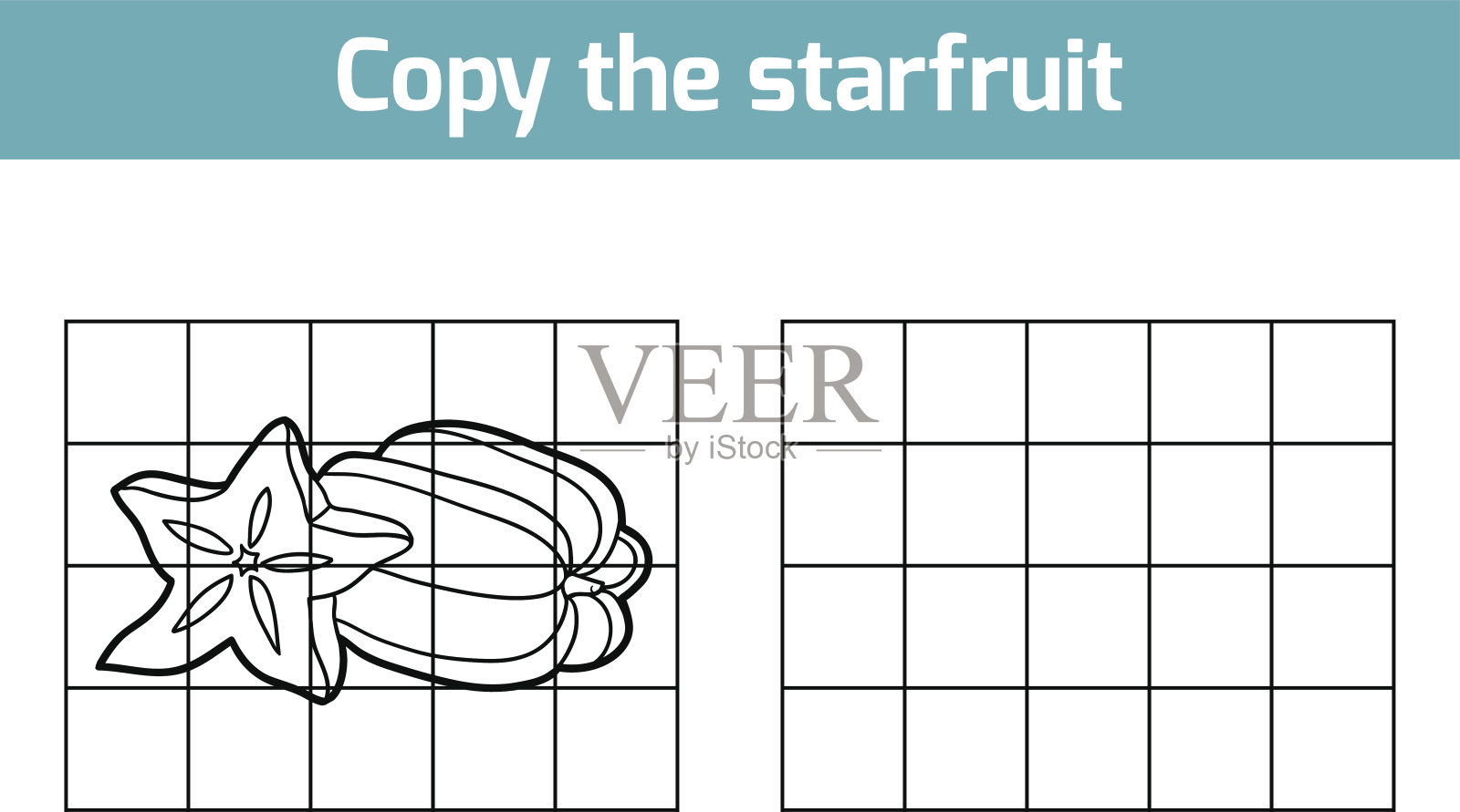 复制图片。水果和蔬菜，杨桃插画图片素材