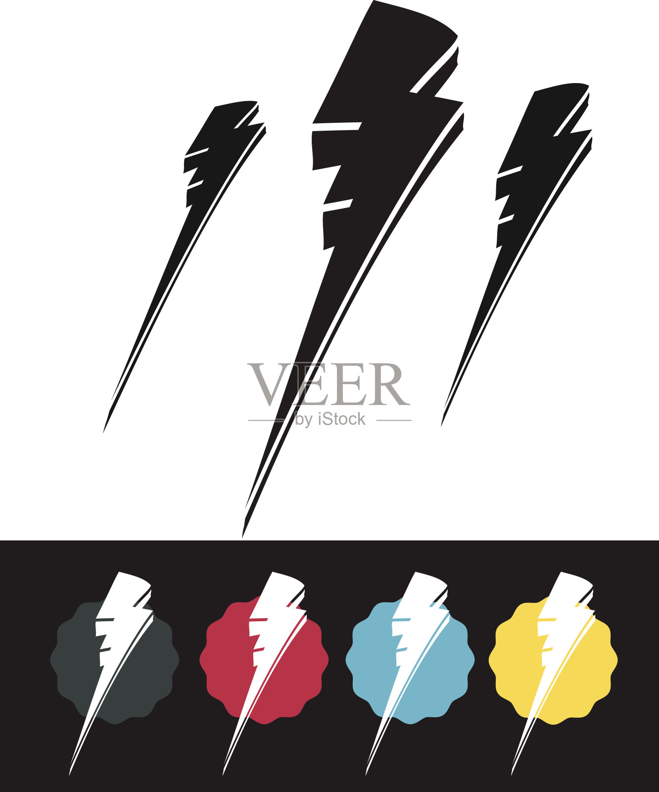 闪电图标插画图片素材