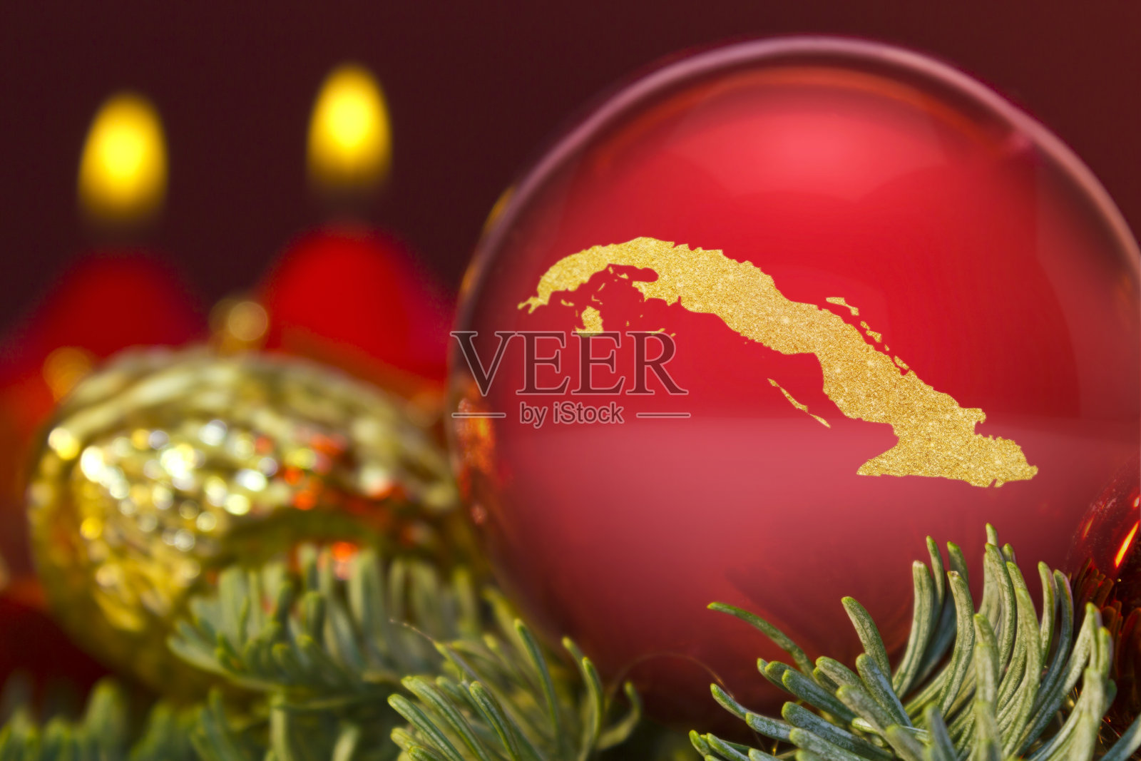 金色古巴造型的红色小玩意(系列)照片摄影图片