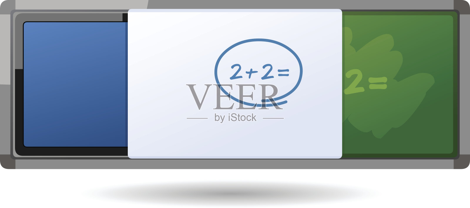 白色背景下数字特写镜头插画图片素材