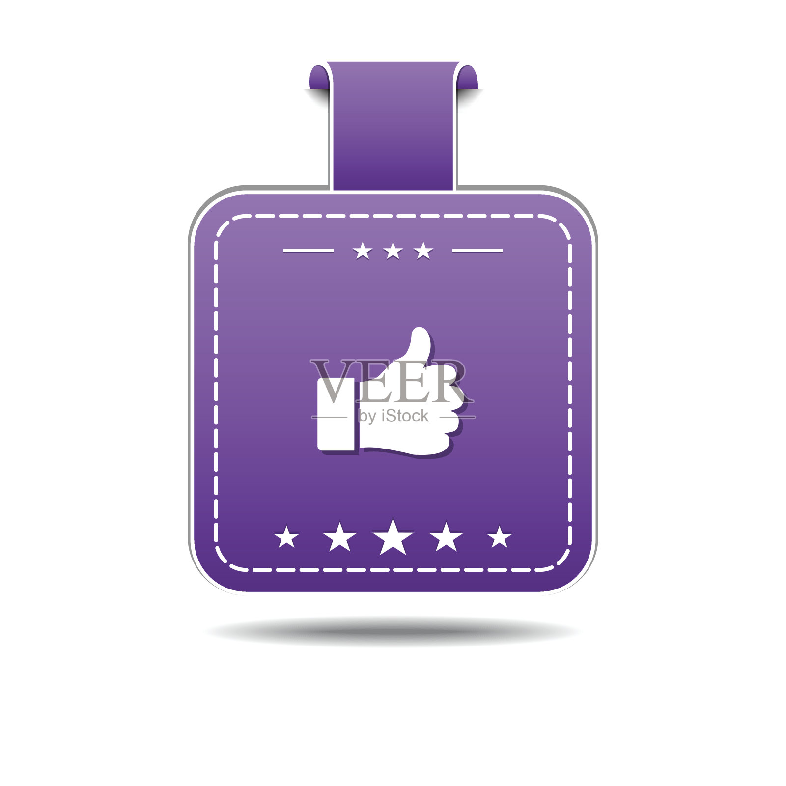 为紫罗兰矢量图标设计点赞插画图片素材