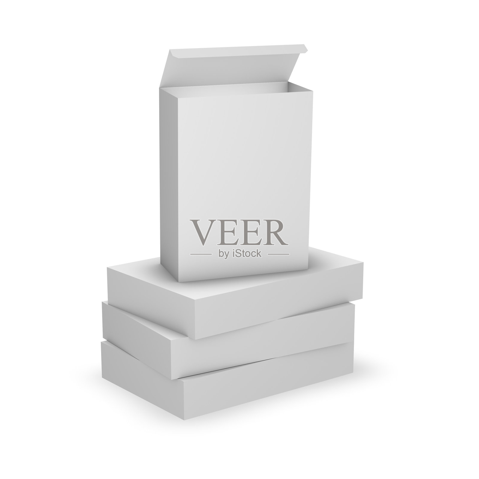 堆od产品盒，模板与空复制空间，。照片摄影图片