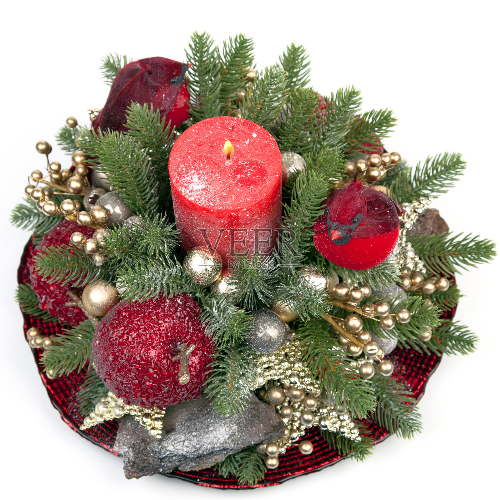 圣诞树的传统圣诞装饰照片摄影图片