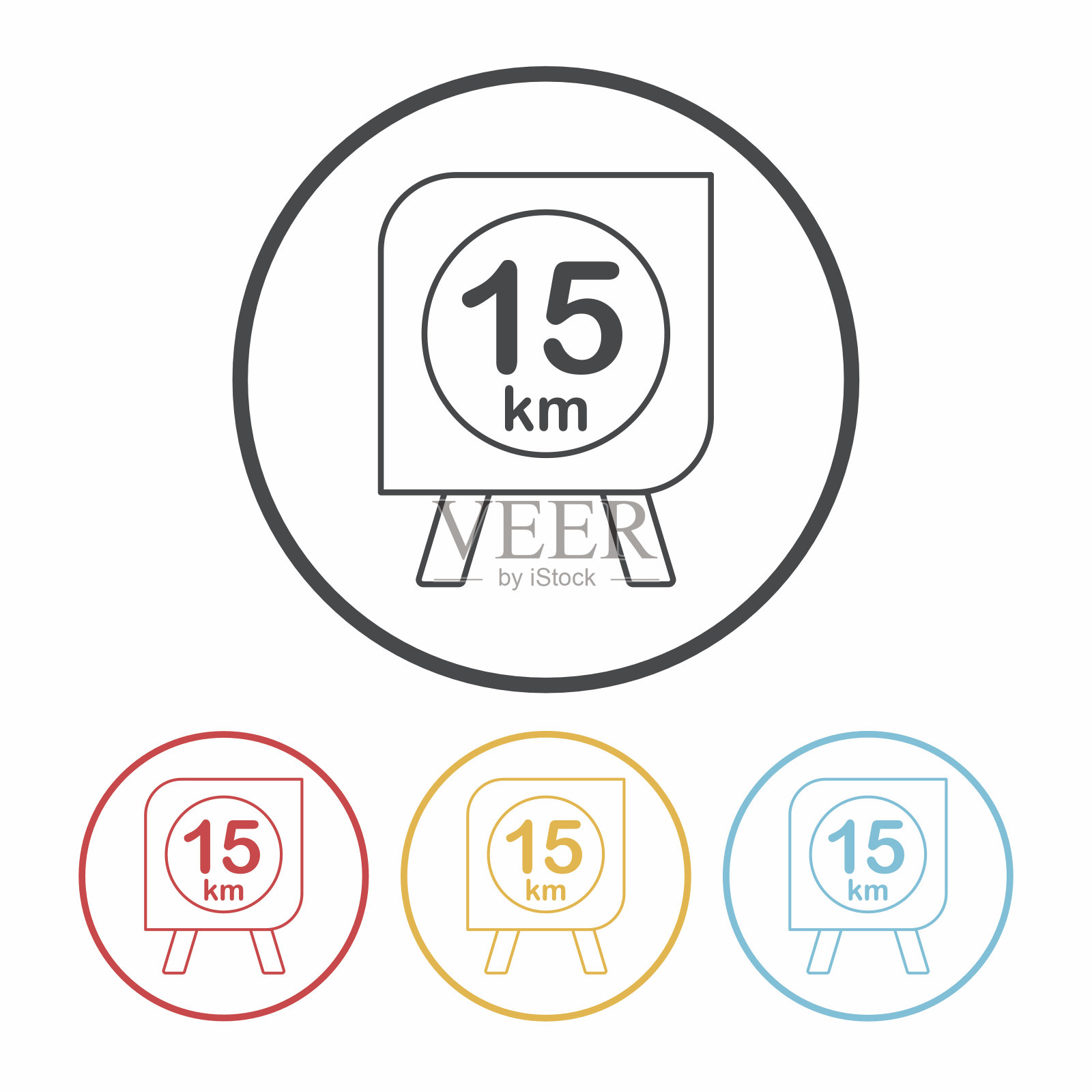 马拉松板线图标插画图片素材