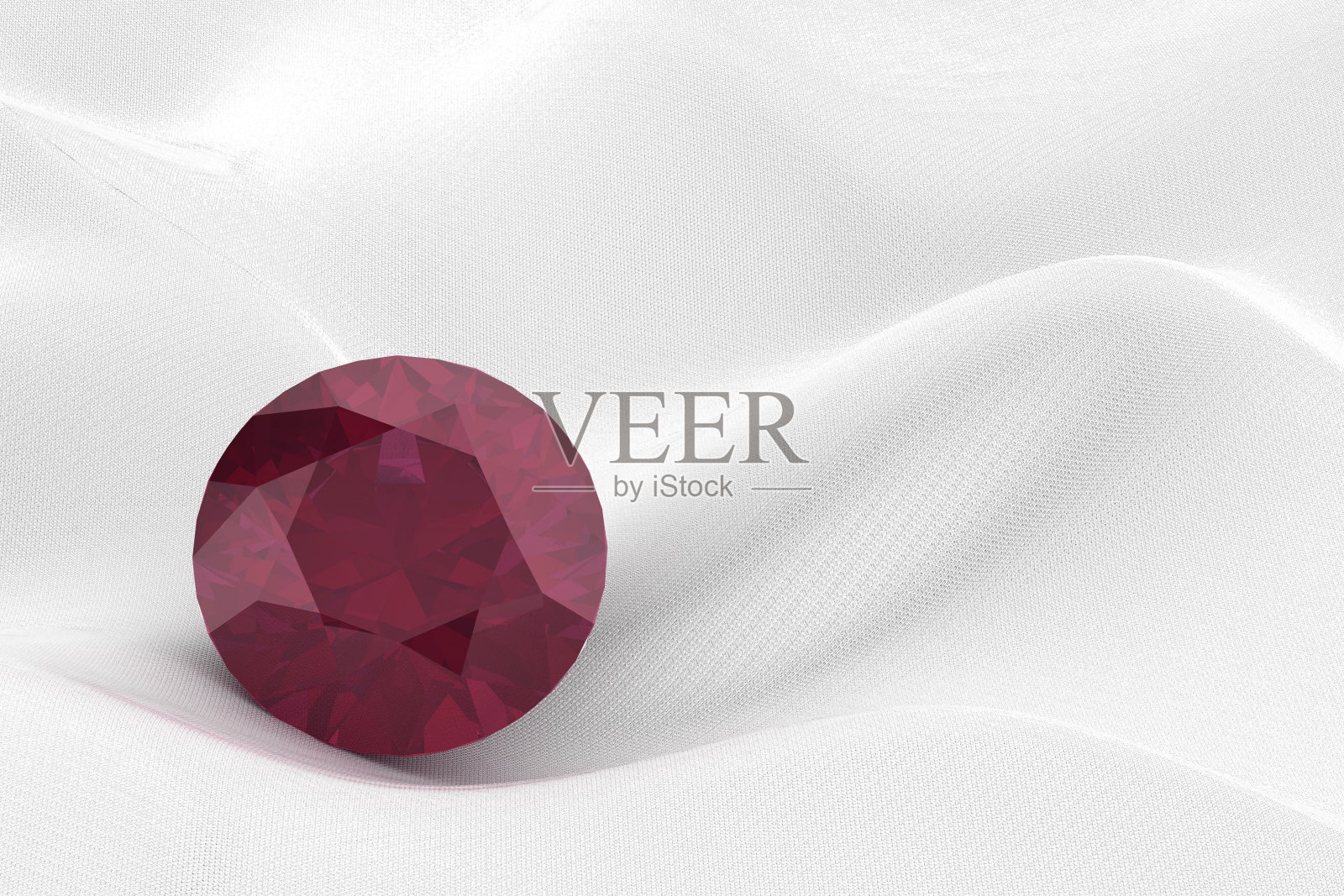 白底红宝石(高分辨率3D图像)照片摄影图片
