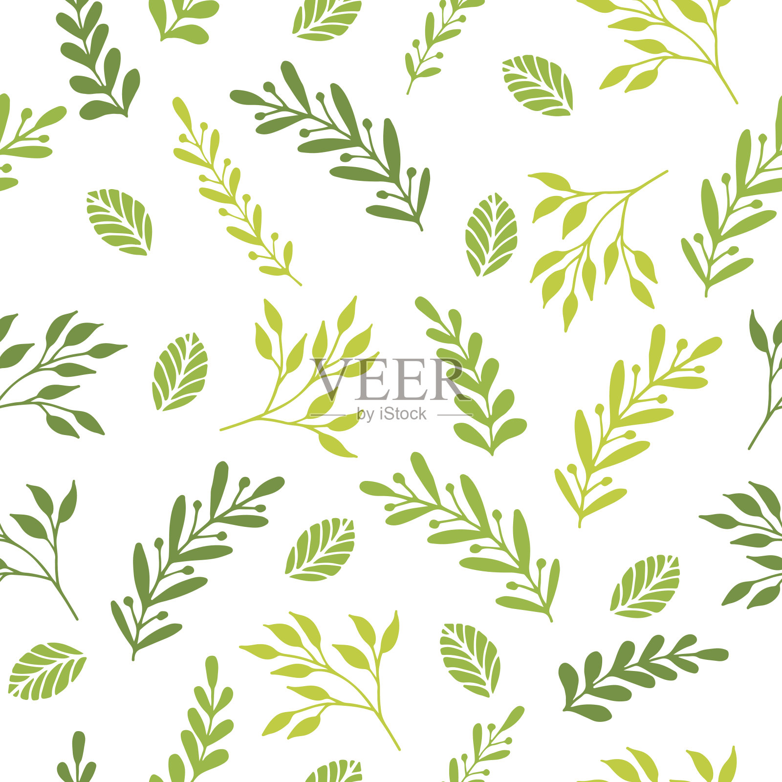 有分枝的花无缝图案插画图片素材