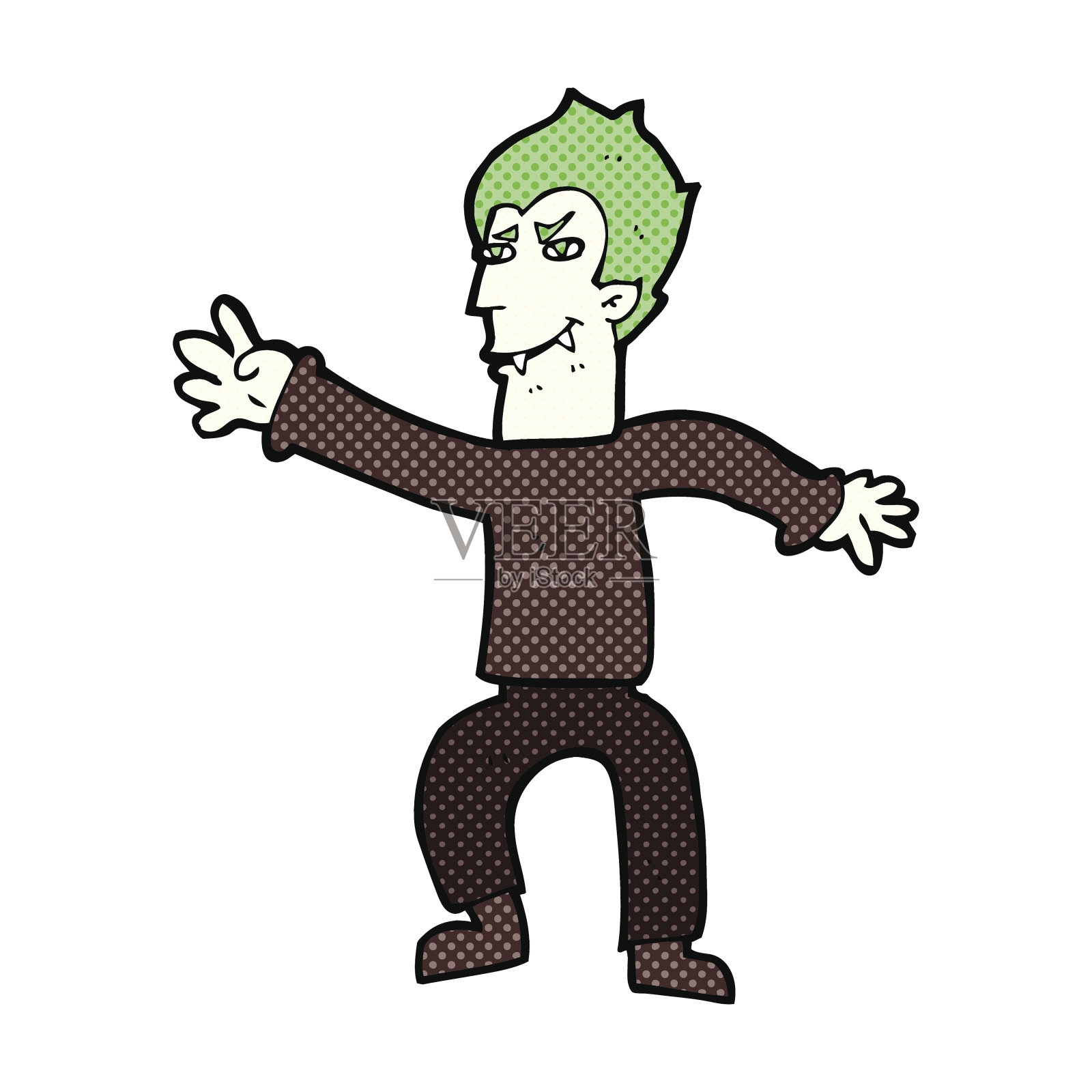 漫画卡通吸血鬼男人设计元素图片