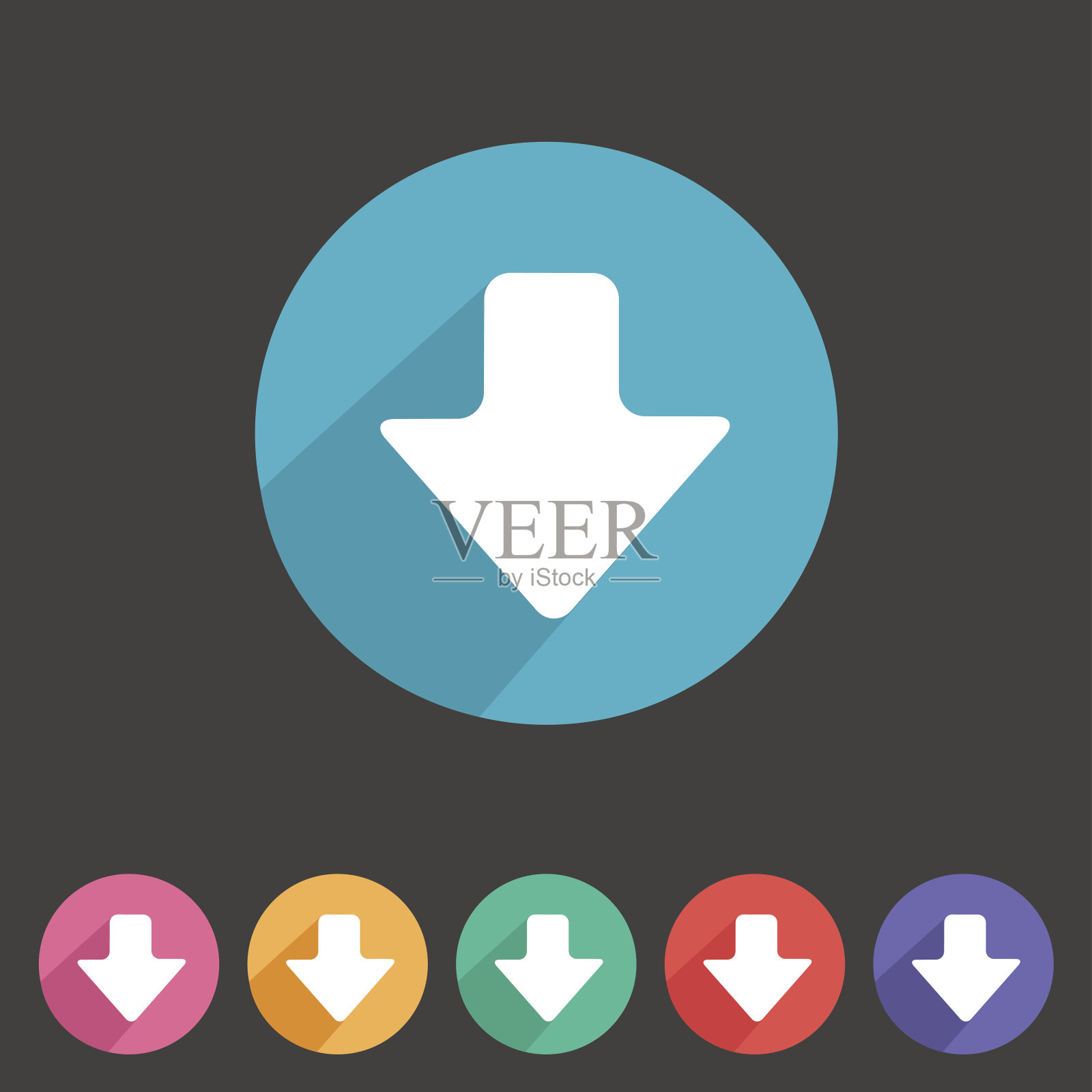 平面游戏图形图标向下箭头设计元素图片