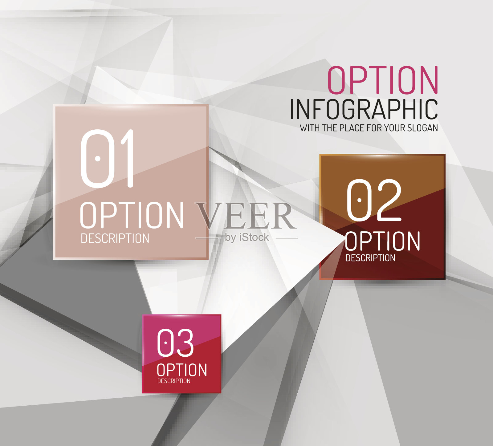 业务几何选项步骤信息图设计模板素材