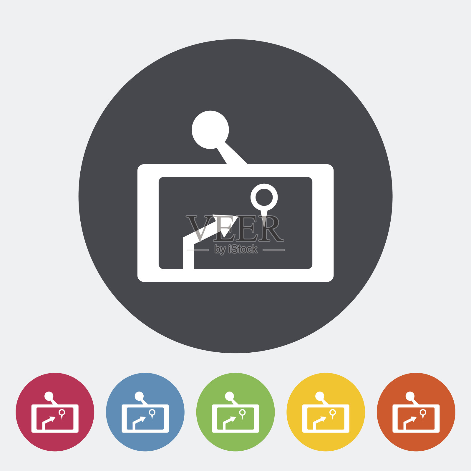 GPS导航图标。图标素材