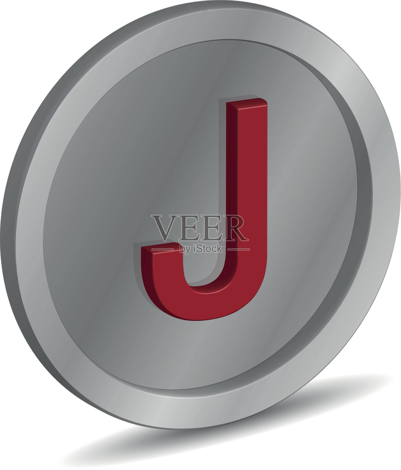 图标3D挤压字母字体J插画图片素材